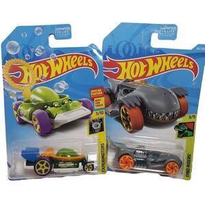 Hot Wheels Bubble Matic Experimotors & T-Rextroyer Dino Riders Bundle NWT